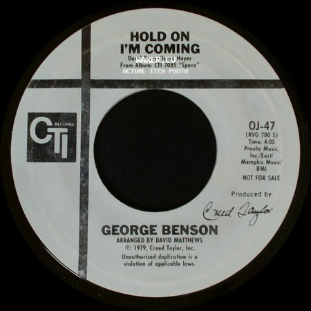 George Benson - Hold On I'm Coming / Hold On I'm Coming side B