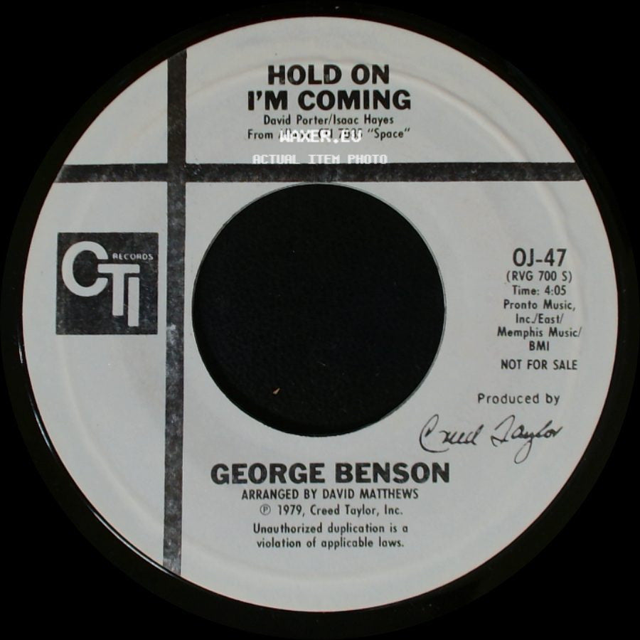 George Benson - Hold On I'm Coming / Hold On I'm Coming side B