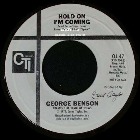 George Benson - Hold On I'm Coming / Hold On I'm Coming side B