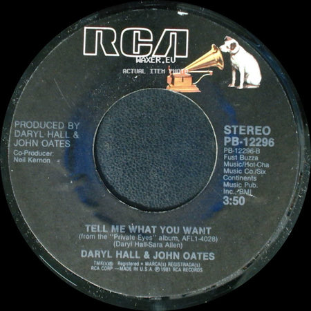 Daryl Hall & John Oates - Private Eyes / Tell Me What You Want side B