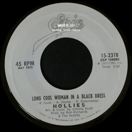 Hollies - Long Dark Road / Long Cool Woman In A Black Dress side B