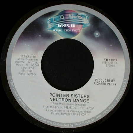 Pointer Sisters - Neutron Dance / Telegraph Your Love side A