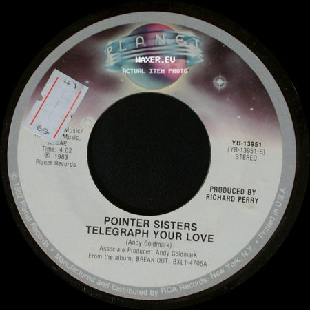 Pointer Sisters - Neutron Dance / Telegraph Your Love side B