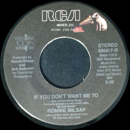 Ronnie Milsap - One Night / If You Don't Want Me To side B