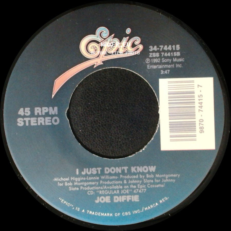 Joe Diffie - I Just Don't Know / Next Thing Smokin' side A