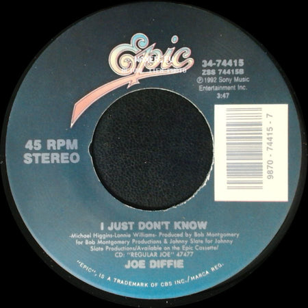 Joe Diffie - I Just Don't Know / Next Thing Smokin' side A