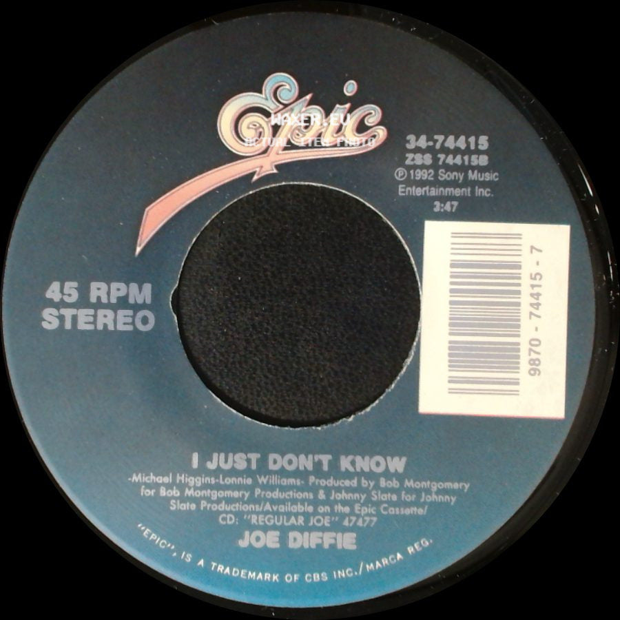 Joe Diffie - I Just Don't Know / Next Thing Smokin' side A