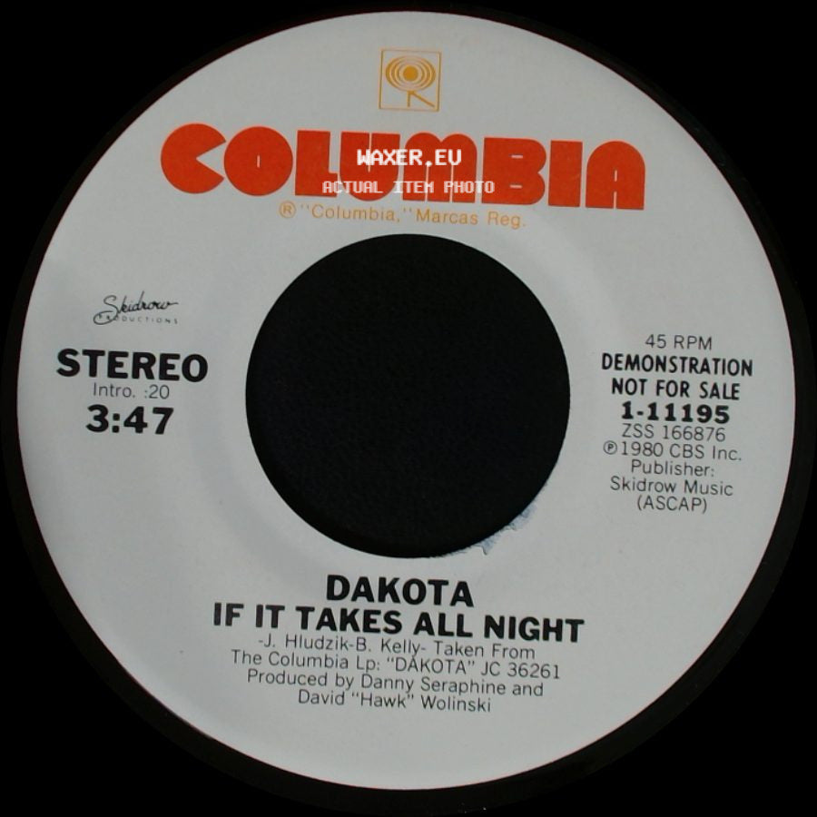 Dakota - If It Takes All Night / If It Takes All Night side A