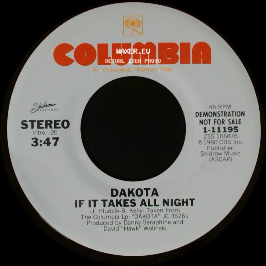Dakota - If It Takes All Night / If It Takes All Night side B