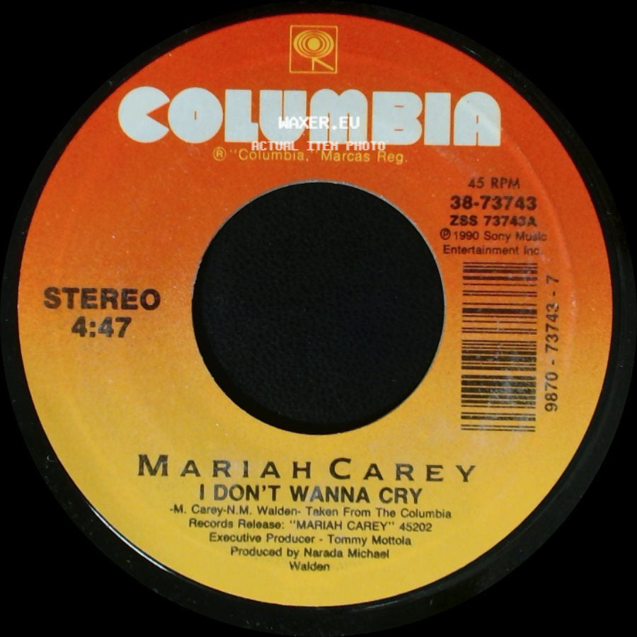 Mariah Carey - I Don't Wanna Cry / You Need Me side A