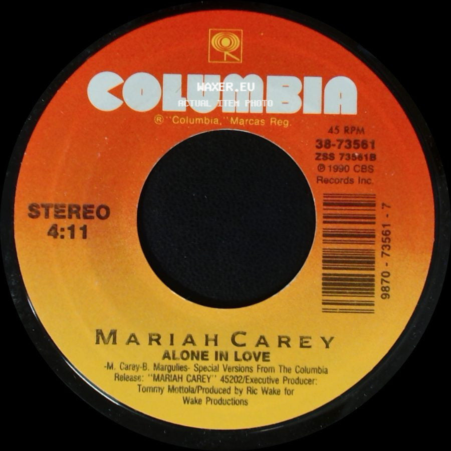 Mariah Carey - Alone In Love / Someday (New 7" Jackswing) side A