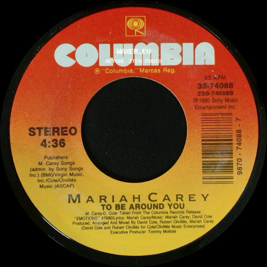 Mariah Carey - To Be Around You / Can't Let Go (Edit) side A