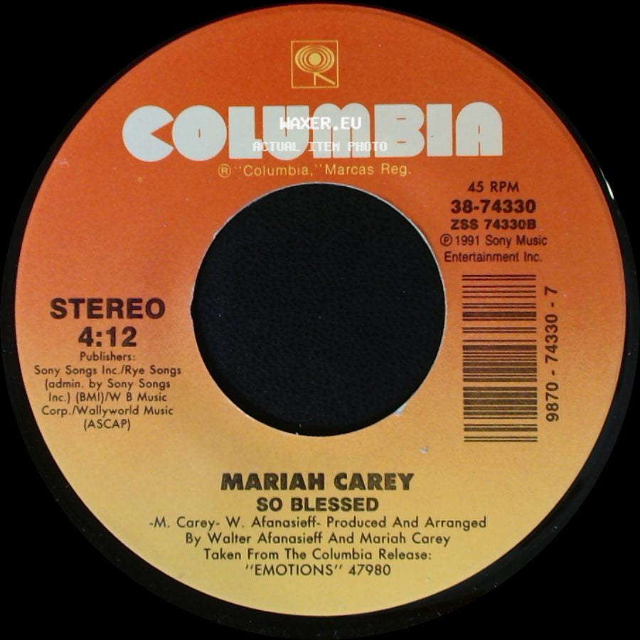 Mariah Carey - So Blessed / I'll Be There side A