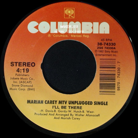 Mariah Carey - So Blessed / I'll Be There side B