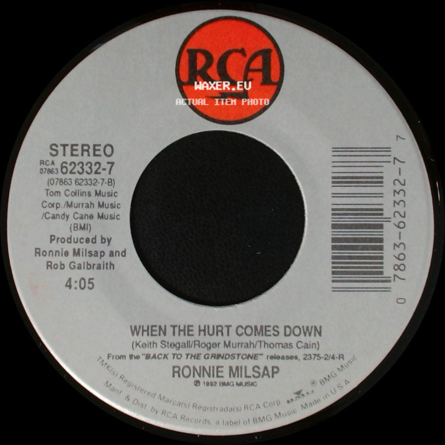 Ronnie Milsap - L. A. To The Moon / When The Hurt Comes Down side B
