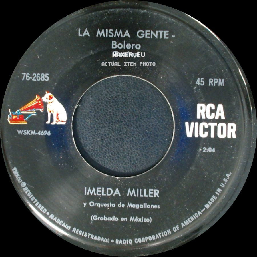 Imelda Miller / Imelda Miller Y Orquesta De Chucho Ferrer - La Misma Gente - Bolero / Mirandote - Balada (Magallanes) side A