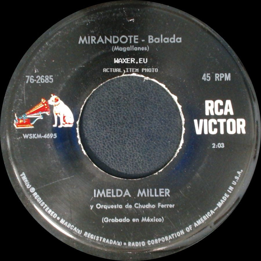 Imelda Miller / Imelda Miller Y Orquesta De Chucho Ferrer - La Misma Gente - Bolero / Mirandote - Balada (Magallanes) side B