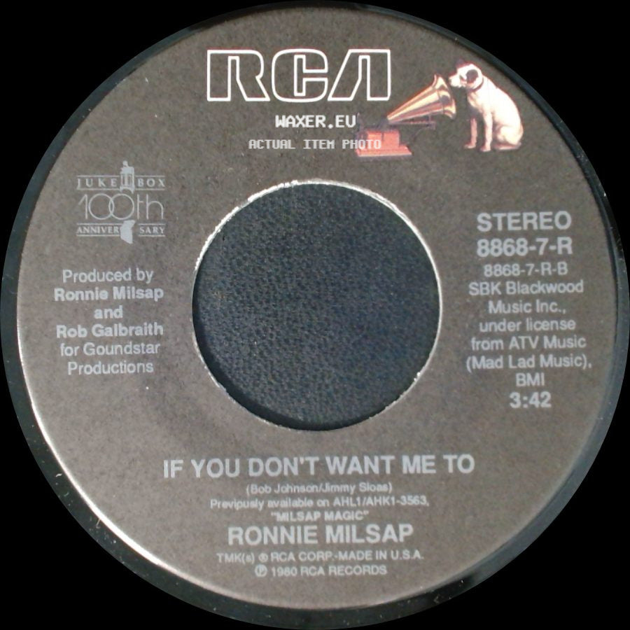 Ronnie Milsap - Houston Solution / If You Don't Want Me To side B