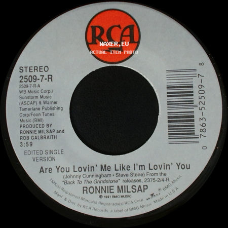 Ronnie Milsap - Back To The Grindstone / Are You Lovin' Me Like I'm Lovin' You side B