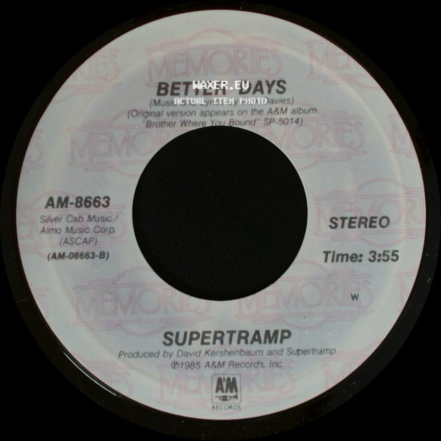 Supertramp - Cannonball / Better Days side B