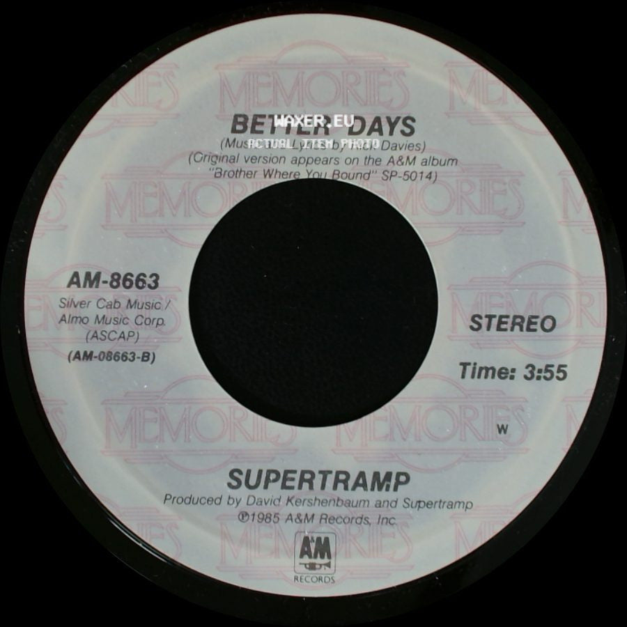 Supertramp - Cannonball / Better Days side B