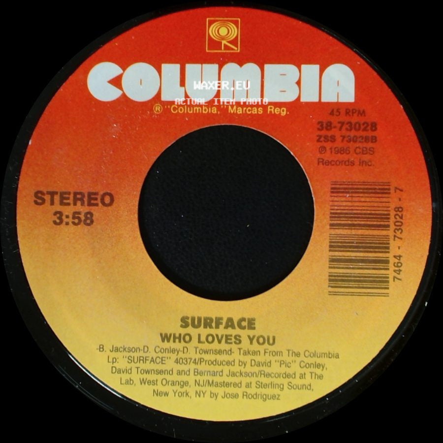 Surface - Can We Spend Some Time / Who Loves You side B