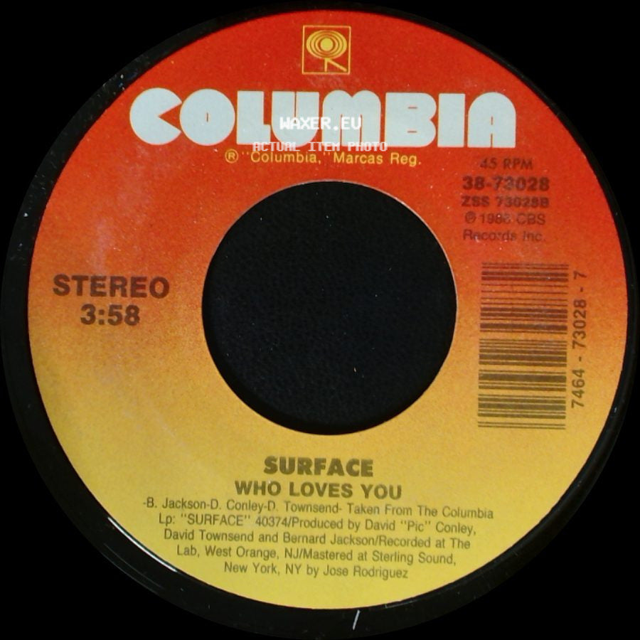 Surface - Can We Spend Some Time / Who Loves You side B