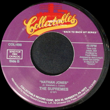 The Supremes - Up The Ladder To The Roof / Nathan Jones side B