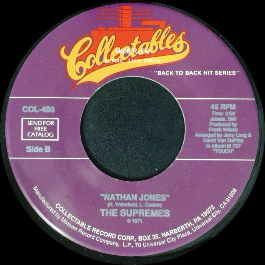 The Supremes - Up The Ladder To The Roof / Nathan Jones side B