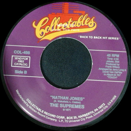The Supremes - Up The Ladder To The Roof / Nathan Jones side B
