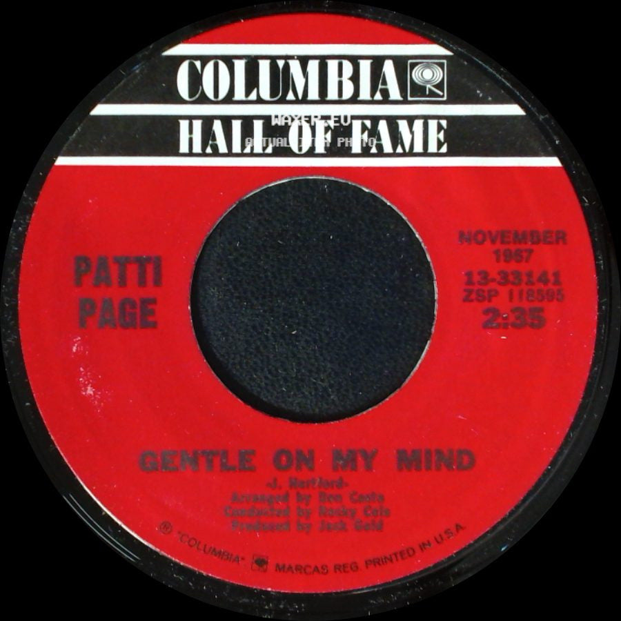 Patti Page - Gentle On My Mind / Little Green Apples side A