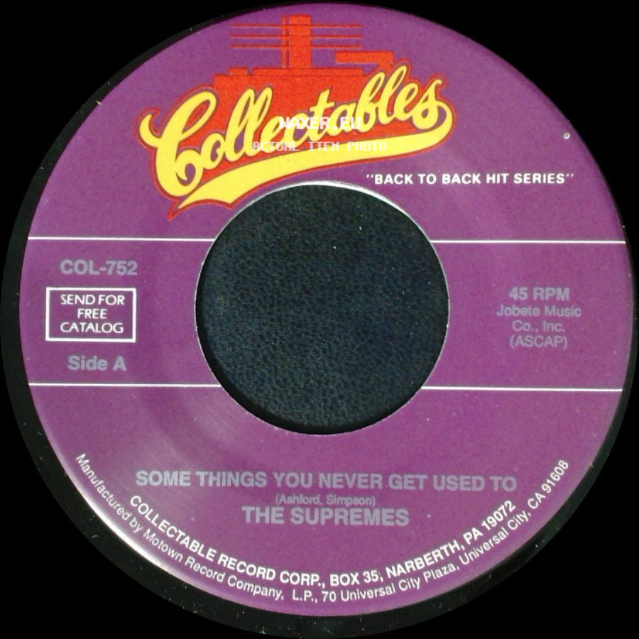 The Supremes - Some Things You Never Get Used To / Run Run Run side A