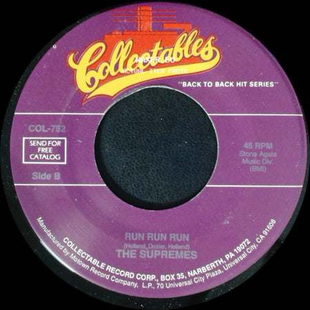 The Supremes - Some Things You Never Get Used To / Run Run Run side B
