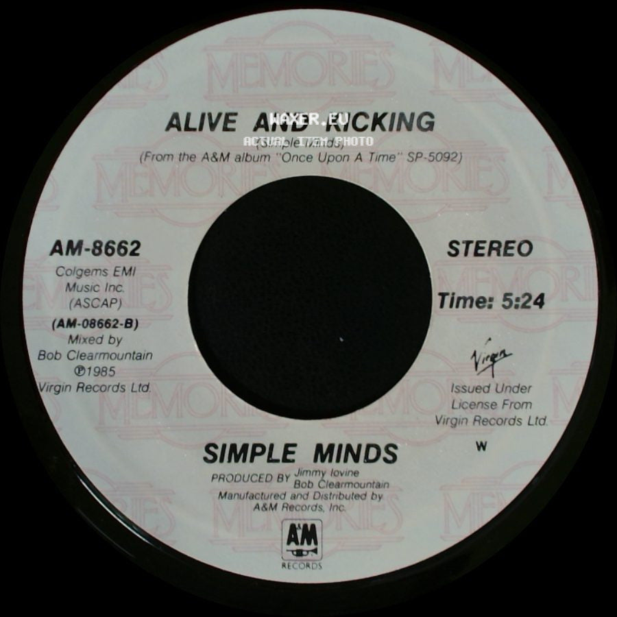 Simple Minds - Don't You (Forget About Me) / Alive And Kicking side B