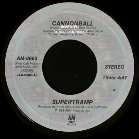Supertramp - Cannonball / Better Days side A