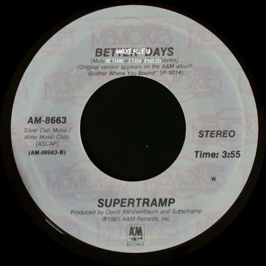 Supertramp - Cannonball / Better Days side B