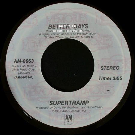Supertramp - Cannonball / Better Days side B