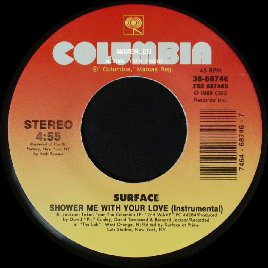 Surface - Shower Me With Your Love / Shower Me With Your Love (Instrumental) side B
