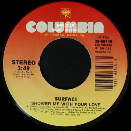 Surface - Shower Me With Your Love / Shower Me With Your Love (Instrumental) side A
