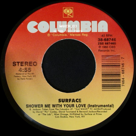 Surface - Shower Me With Your Love / Shower Me With Your Love (Instrumental) side B