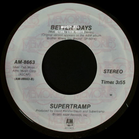 Supertramp - Better Days / Cannonball side A