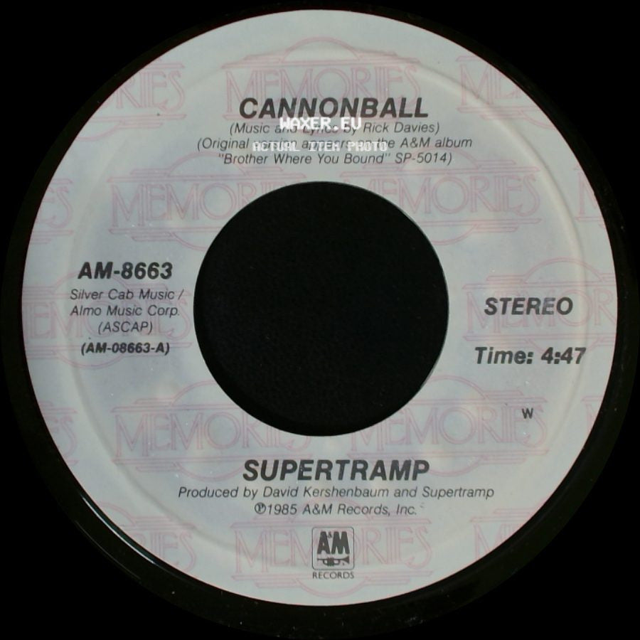 Supertramp - Cannonball / Better Days side A