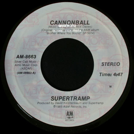 Supertramp - Cannonball / Better Days side A