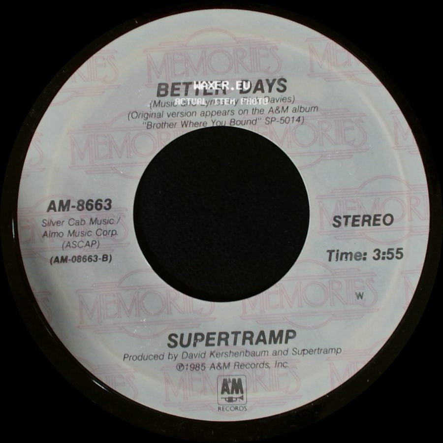 Supertramp - Cannonball / Better Days side B