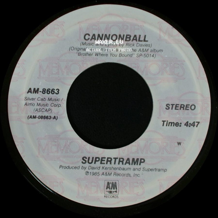 Supertramp - Cannonball / Better Days side A