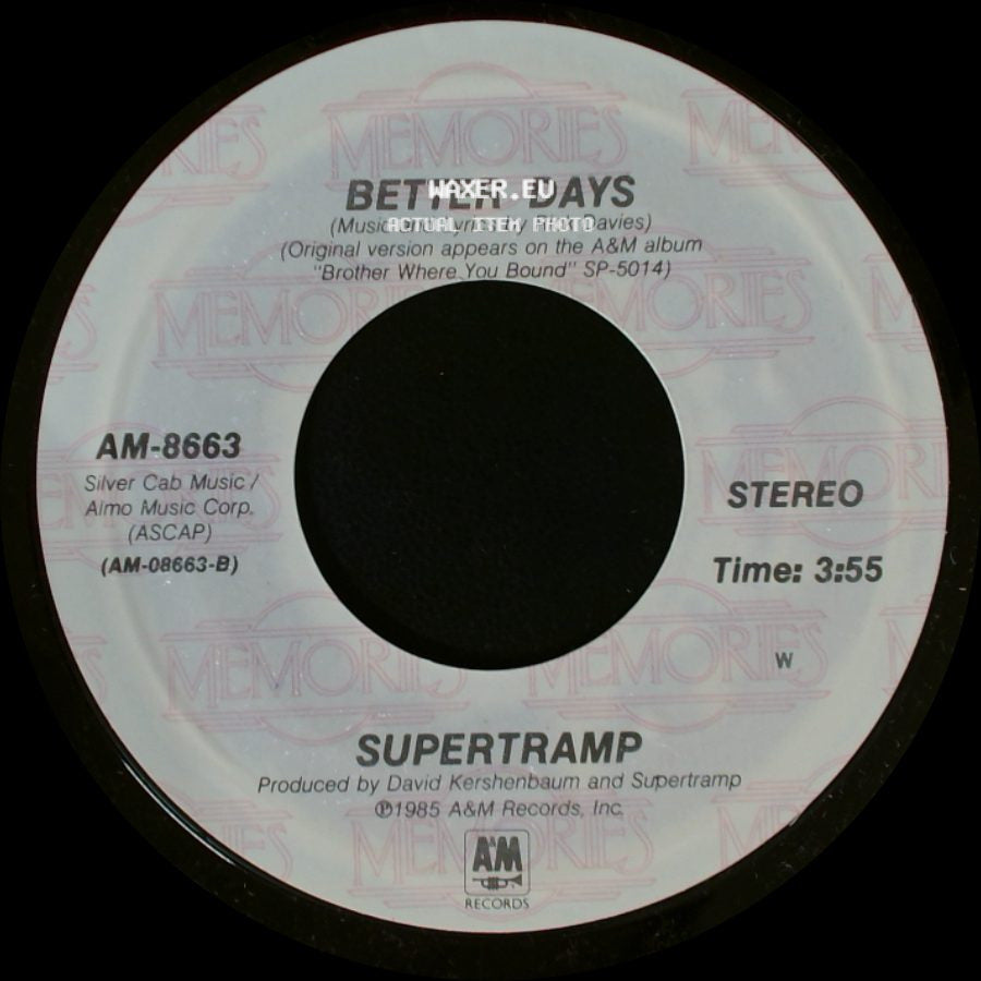 Supertramp - Cannonball / Better Days side B