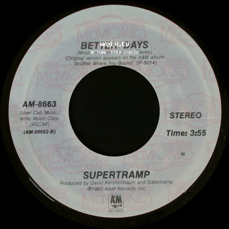 Supertramp - Cannonball / Better Days side B