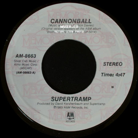 Supertramp - Cannonball / Better Days side A