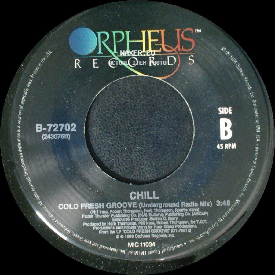 Chill - Cold Fresh Groove (Radio Edit) / Cold Fresh Groove (Underground Radio Mix) side B