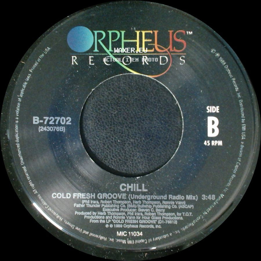 Chill - Cold Fresh Groove (Radio Edit) / Cold Fresh Groove (Underground Radio Mix) side B